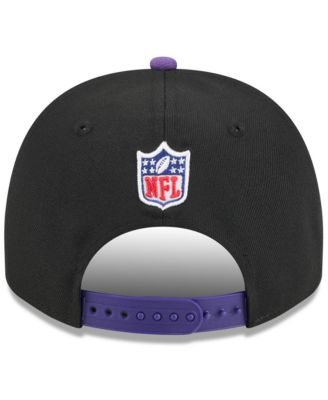 Men's Black/Purple Minnesota Vikings 2025 NFL Draft A-Frame 9FIFTY Snapback Hat