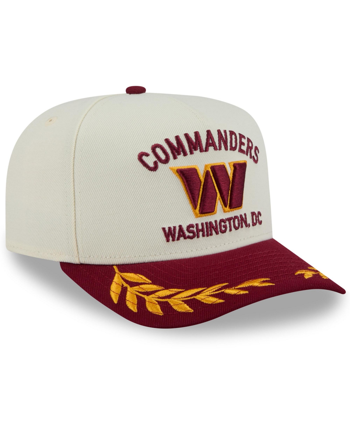 New Era Men's Cream/burgundy Washington Commanders 2025 Nfl Draft A-frame 9fifty Snapback Hat In Cream,burgundy