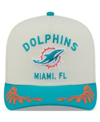 Men's Cream/Aqua Miami Dolphins 2025 NFL Draft A-Frame 9FIFTY Snapback Hat