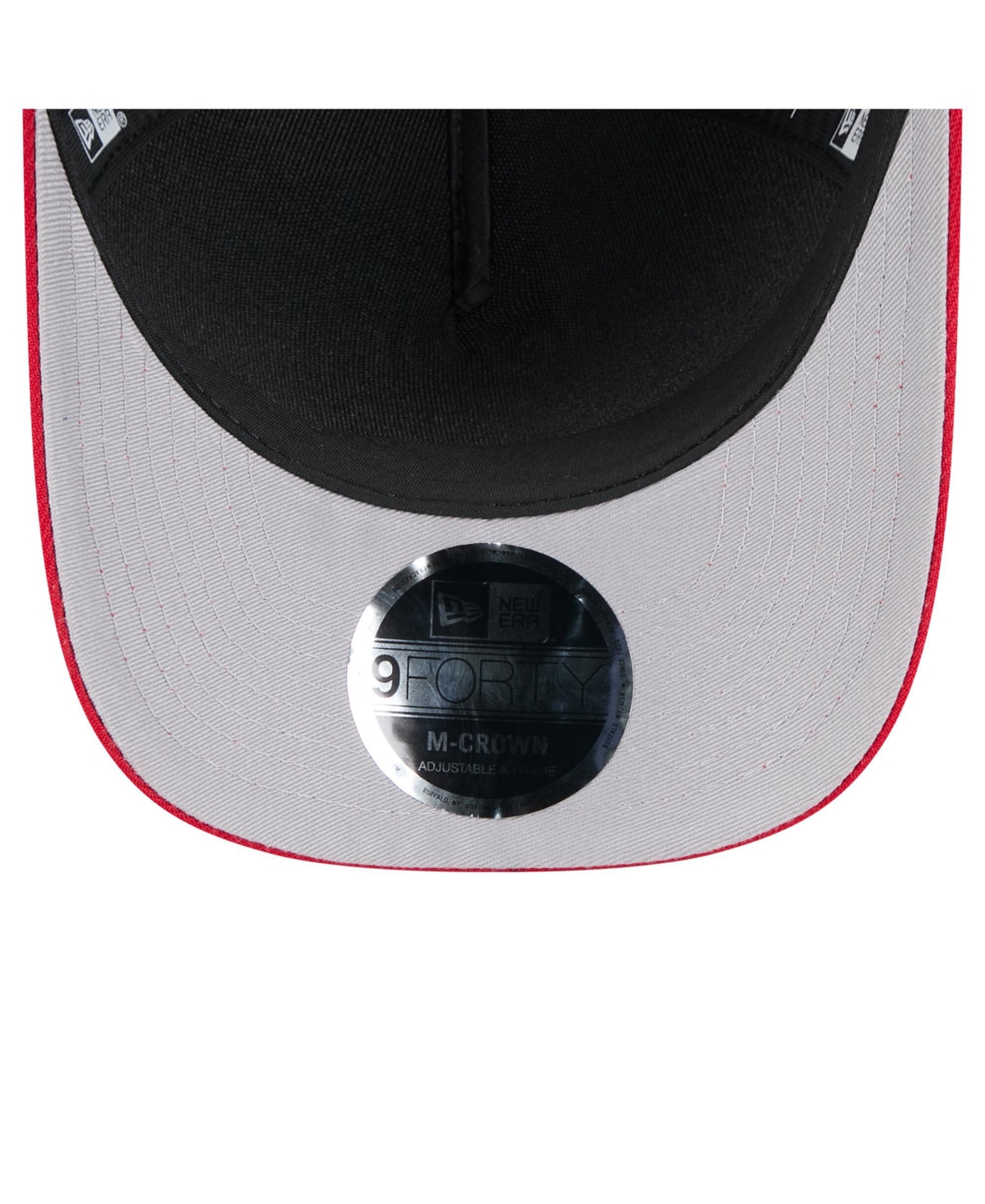 Shop New Era Men's Black/red Tampa Bay Buccaneers 2025 Nfl Draft 9forty A-frame M-crown Adjustable Hat In Black,red