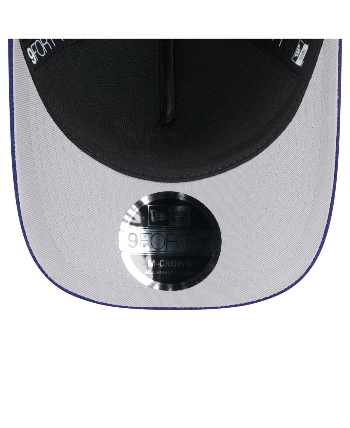 New Era Men's Black/navy Shield Merchandise 2025 Nfl Draft 9forty A-frame M-crown Adjustable Hat In Black,navy
