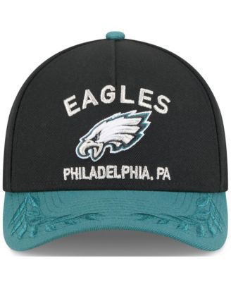Men's Black/Green Philadelphia Eagles 2025 NFL Draft 9FORTY A-Frame M-Crown Adjustable Hat
