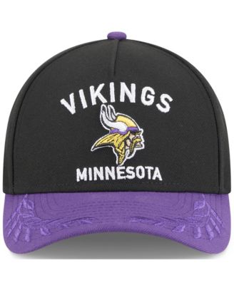 Men's Black/Purple Minnesota Vikings 2025 NFL Draft 9FORTY A-Frame M-Crown Adjustable Hat