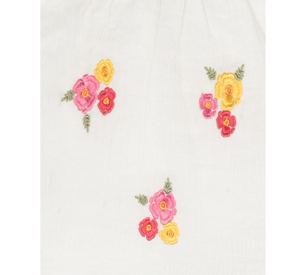 Rare Editions Baby Girls Embroidered Top & Shorts, 2 Piece Set In White