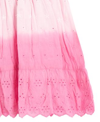 Baby Girls Flutter-Sleeve Ombr&eacute; Eyelet Dress