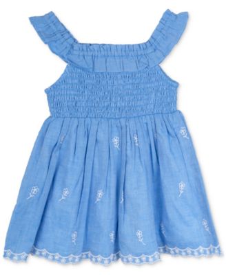 Baby Girls Smocked Eyelet Dress 