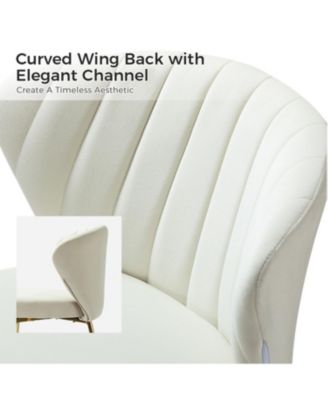 Set of 2  Polyester Velvet Modern Design, Upholstered  Milia Dining Chair