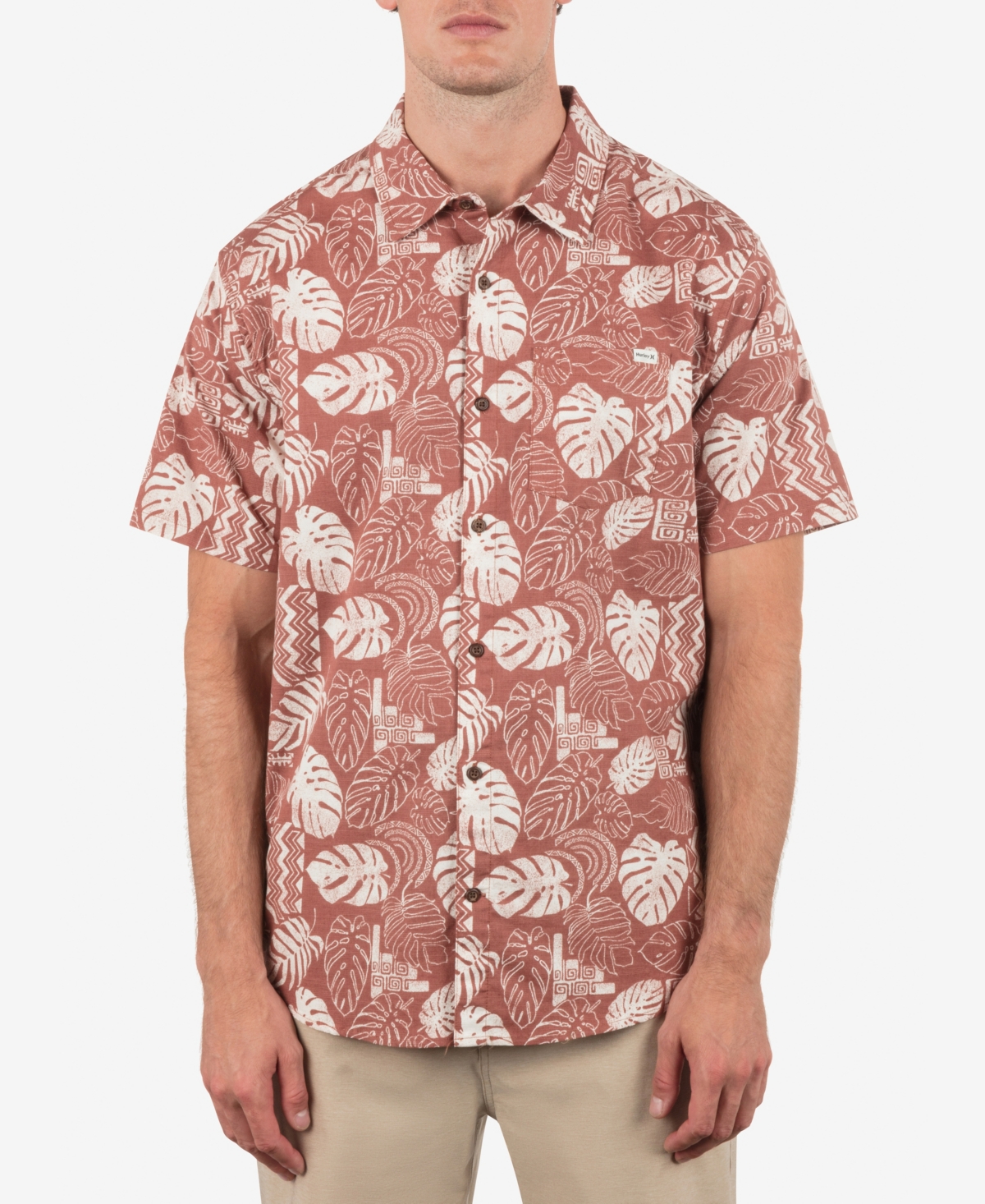 Men's Oao Lido Stretch Short Sleeve Shirt - Martian rust
