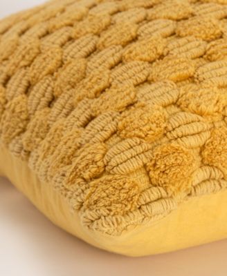 Modern Industrial Geometric Woven Decorative Pillow, 20" x 20"