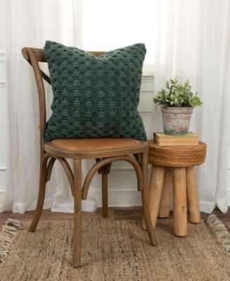 Modern Industrial Geometric Woven Decorative Pillow, 20" x 20"