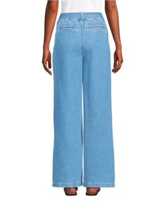 Women's High Ridge Twill Pull On Pleated Wide Leg Pants