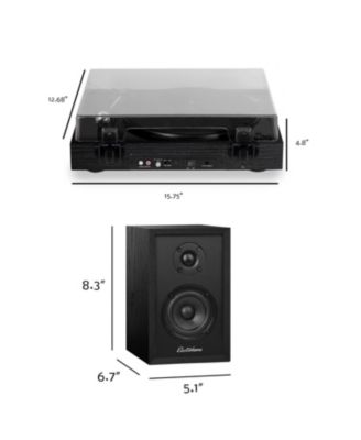 Montrose Turntable with Berkeley Bluetooth Speakers, Upgradable Record Player, 1" Tweeter, 3" Driver, Warm Natural Sound