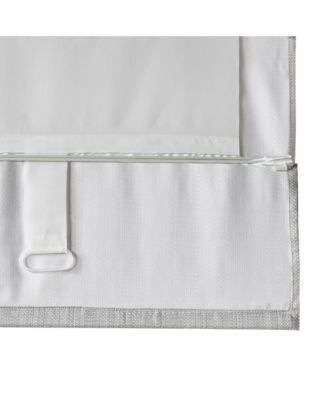 Basketweave Room Darkening Cordless Roman Shade, Single Panel for Bedroom, Thermal Insulated Window Blind Treatment for Living Room, Width 29 length 64 inches, Grey Window Panel