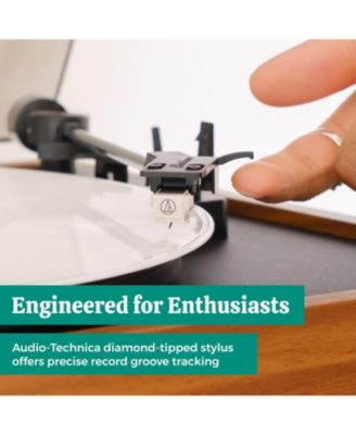 Montrose Wireless Turntable with Audio-Technica Stylus, Bluetooth, MP3 Recording, Speed Control, Built-in Preamp