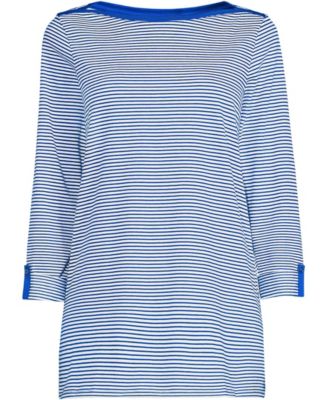 Women's Supima Cotton Adjustable 3/4 Sleeve Boatneck Tunic