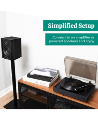 Montrose 2-Speed Belt-Drive Turntable with Audio-Technica Stylus & Built-in Preamp – Vinyl Record Player (RR35)