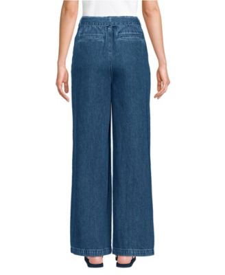 Women's High Ridge Twill Pull On Pleated Wide Leg Pants