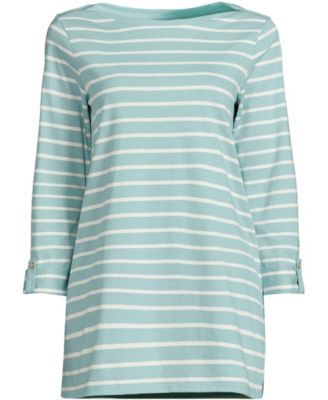 Women's Supima Cotton Adjustable 3/4 Sleeve Boatneck Tunic