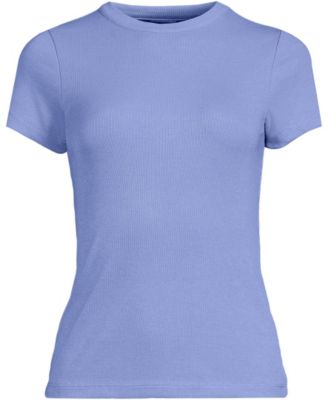 Women's Drapey Rib Fitted Short Sleeve Mini T-Shirt