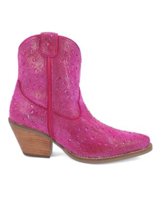 Women's Rhinestone Cowgirl Leather Booties