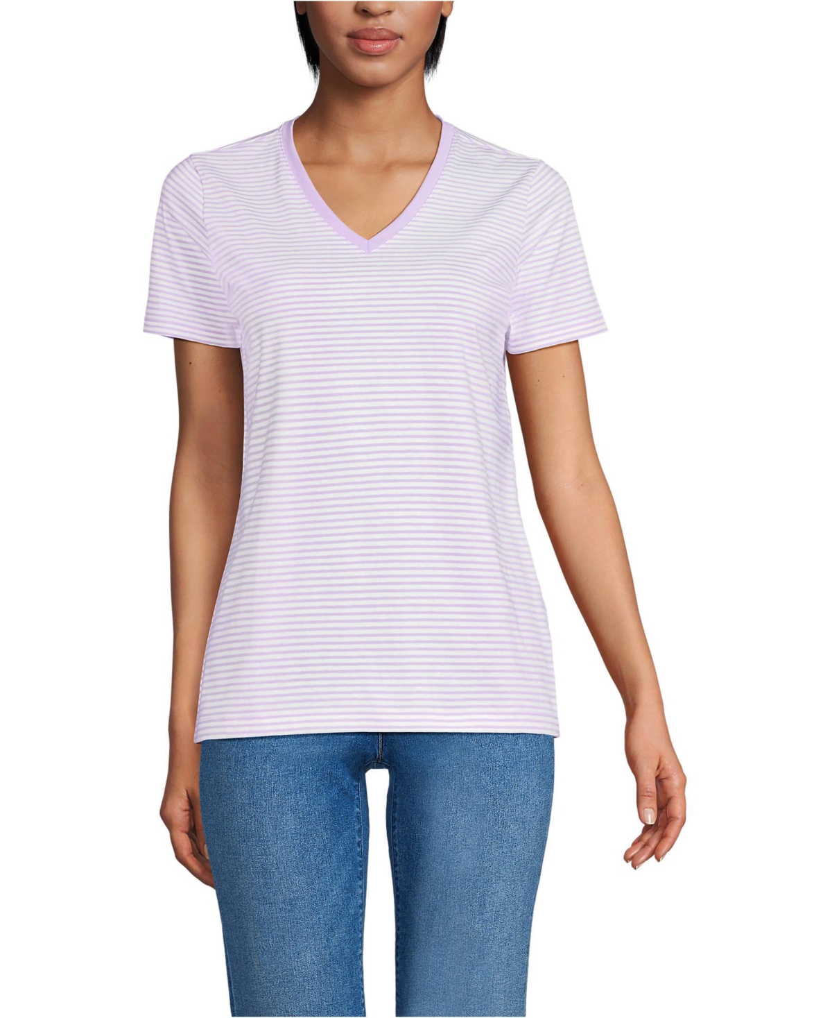Women's Relaxed Supima Cotton V-Neck T-Shirt - Radiant navy