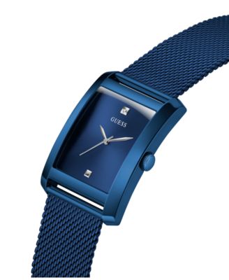 Men's Analog Blue Mesh Watch, 34mm