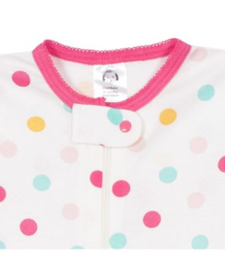 Baby Girls 4-Pack Snug Fit Footed Cotton Pajamas, Dreams & Rainbows, 24 Months