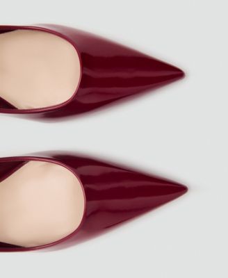 Women's Patent Leather Effect Kitten Heel Shoes