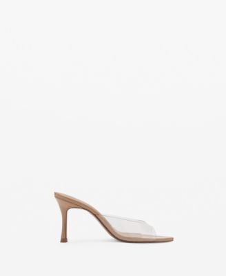 Women's Vinyl Panel Heeled Shoes