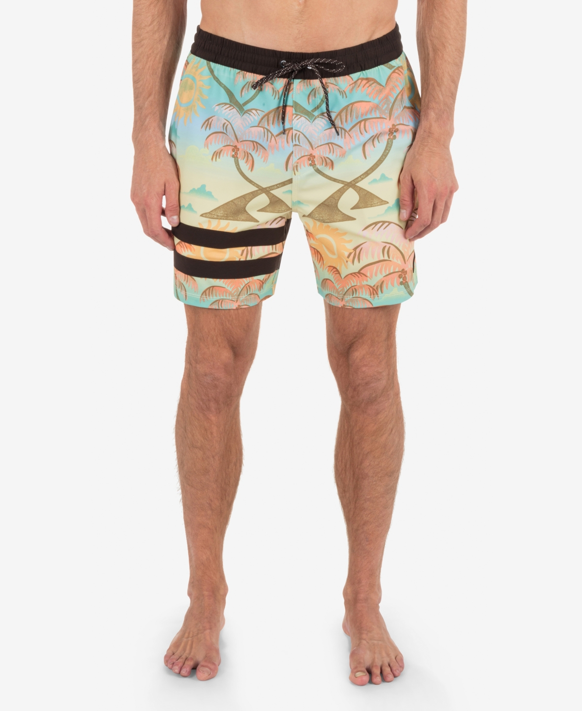 Hurley Men's Phantom Block Party Volley 17 Boardshorts In Pineapple
