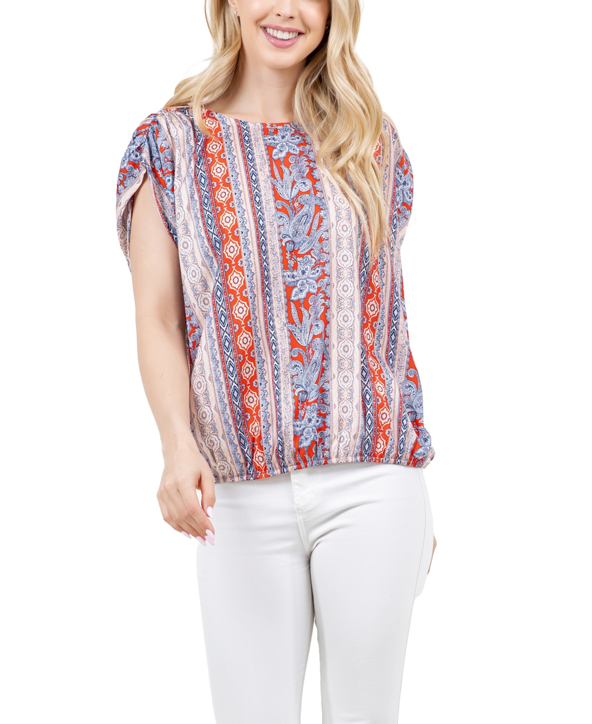 Women's Scoop Neck Sleeveless Top - MBL Paisley Jubilee