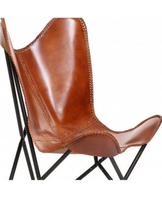 Leather Butterfly Chair – Vintage-Inspired Accent Seating