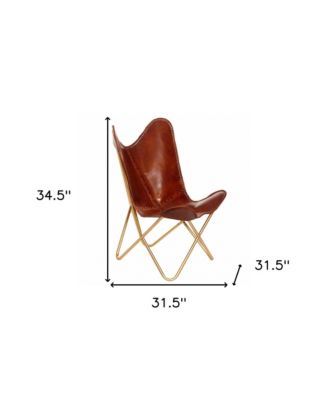 Leather Butterfly Chair – Vintage-Inspired Accent Seating
