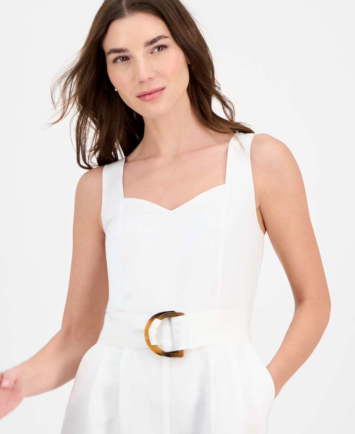 T TAHARI WOMEN'S SWEETHEART-NECK WIDE-LEG JUMPSUIT 