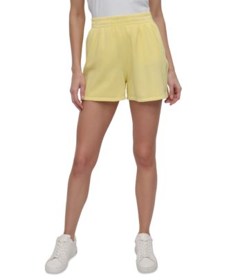 DKNY - Women's Embroidered Logo Smocked 4" Shorts