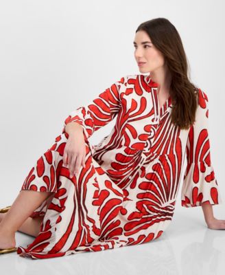Women's Printed Tiered Shift Dress