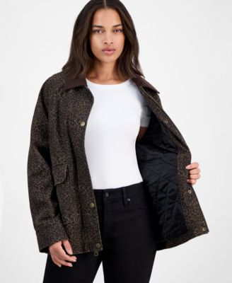 Women's Corduroy-Collar Barn Jacket, Exclusively at Macy's