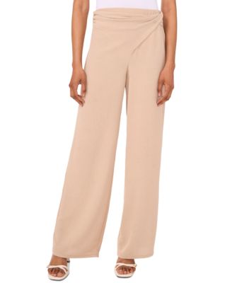 Women's Pull-On Twist-Front Straight-Leg Pants