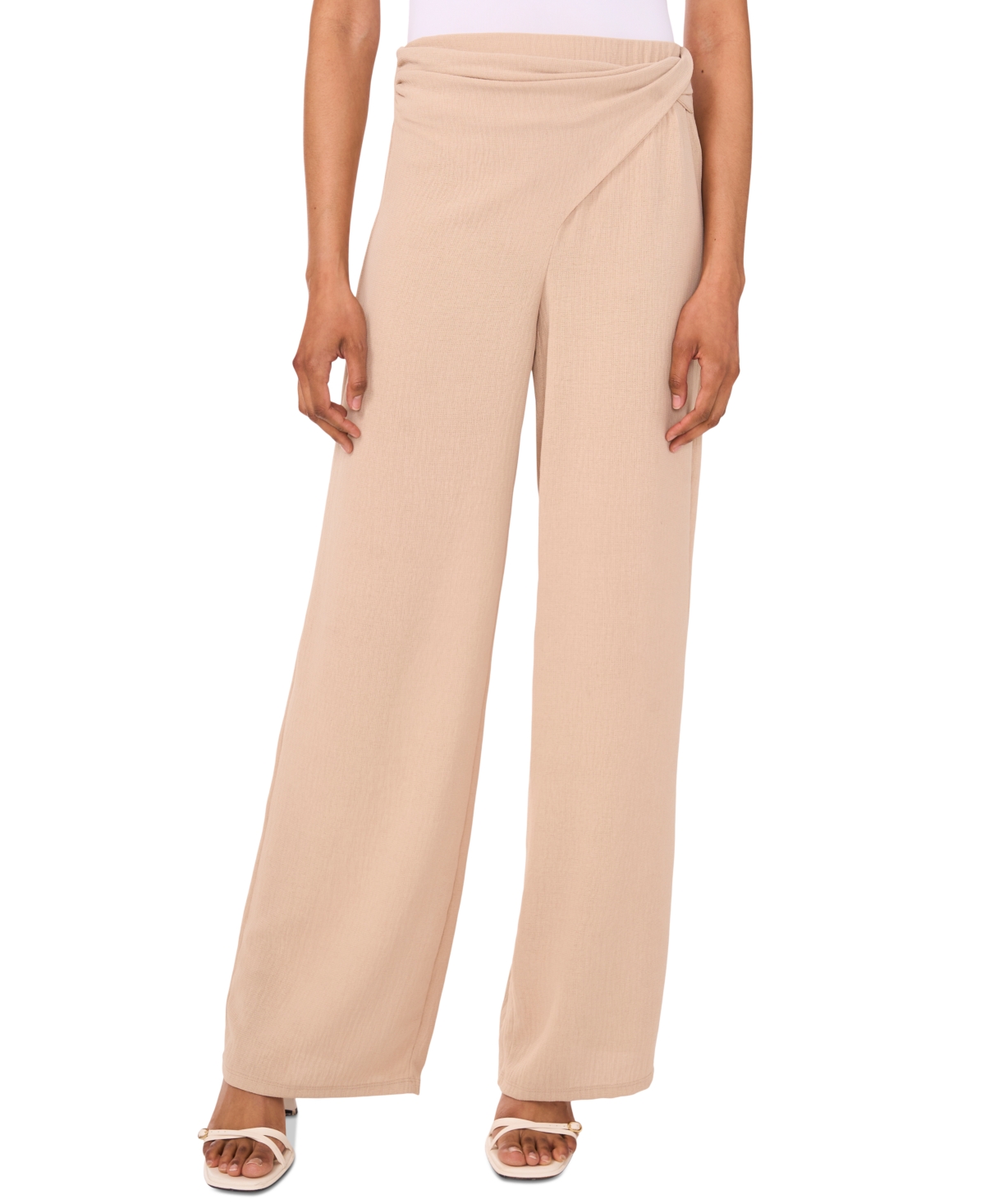 Sam & Jess Women's Pull-on Twist-front Straight-leg Pants