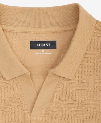 Men's Geo-Pattern Polo Shirt