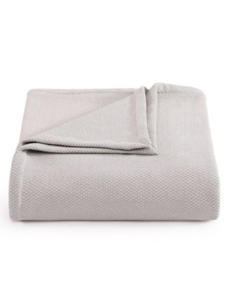Pique Solid Cotton Blanket, Full/Queen