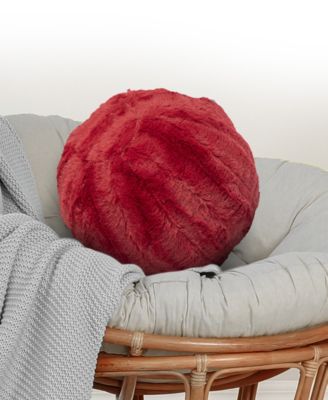 Ultra Soft Ball Decorative Pillow, 10" x 10"