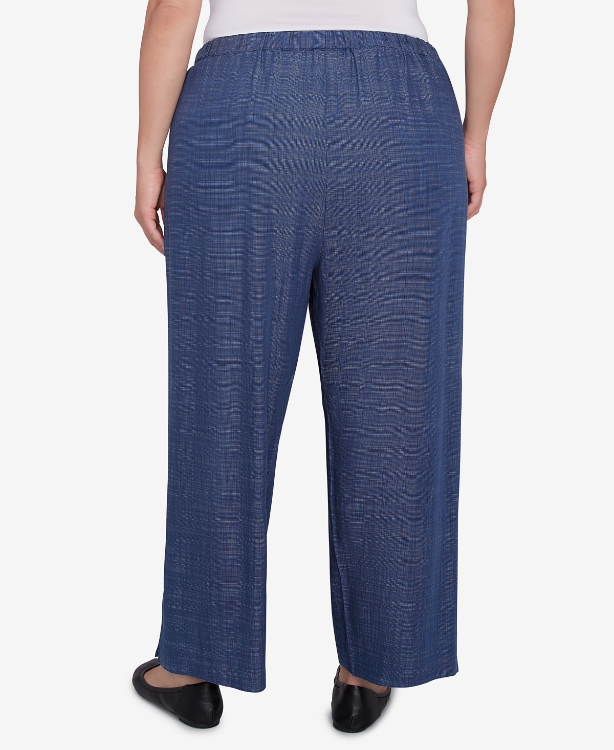 Alfred Dunner Plus Size Summer Solstice Relaxed Button Detail Pull On Ankle Pants