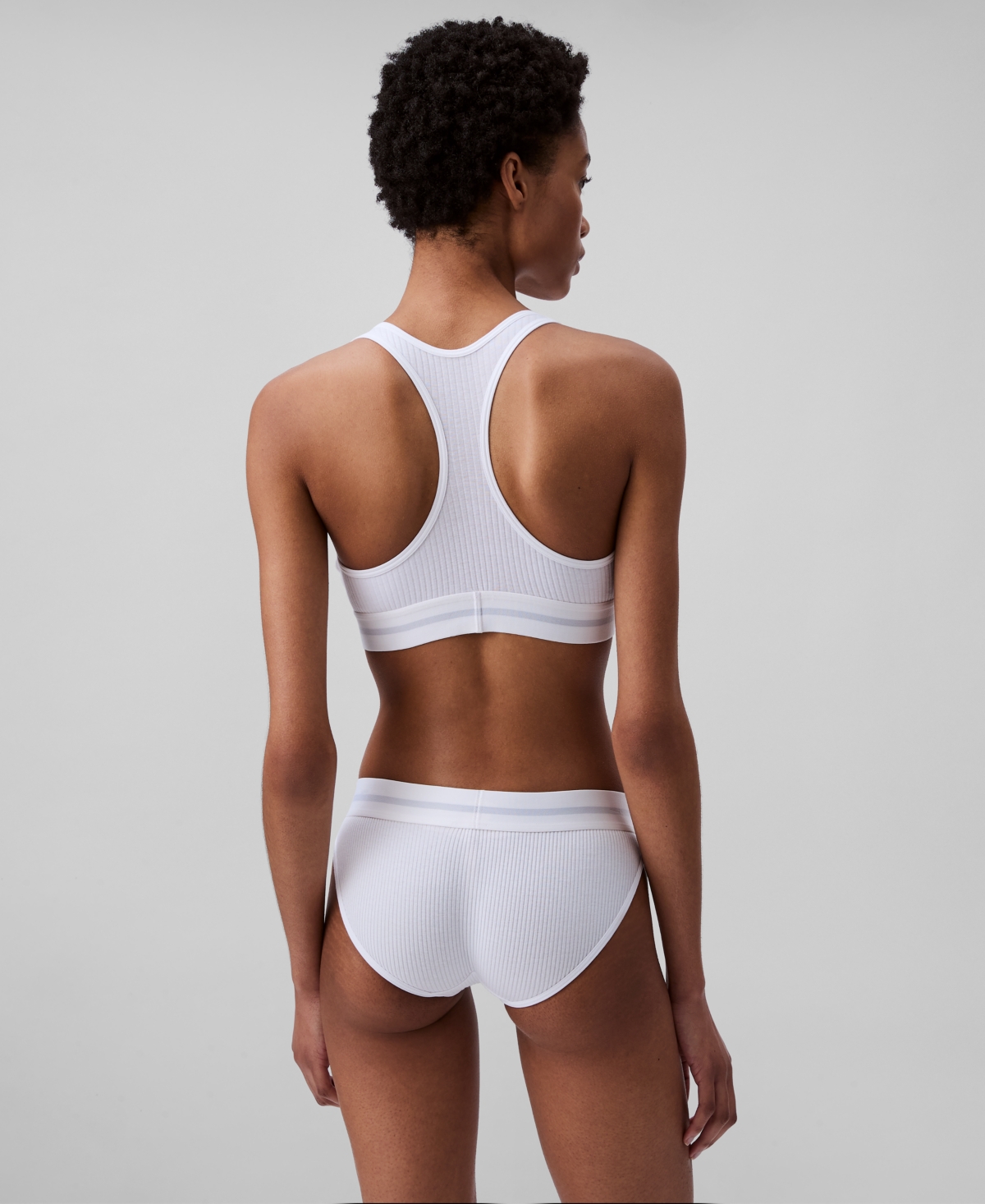 Calvin Klein Lightly Lined Rib Logo Bralette