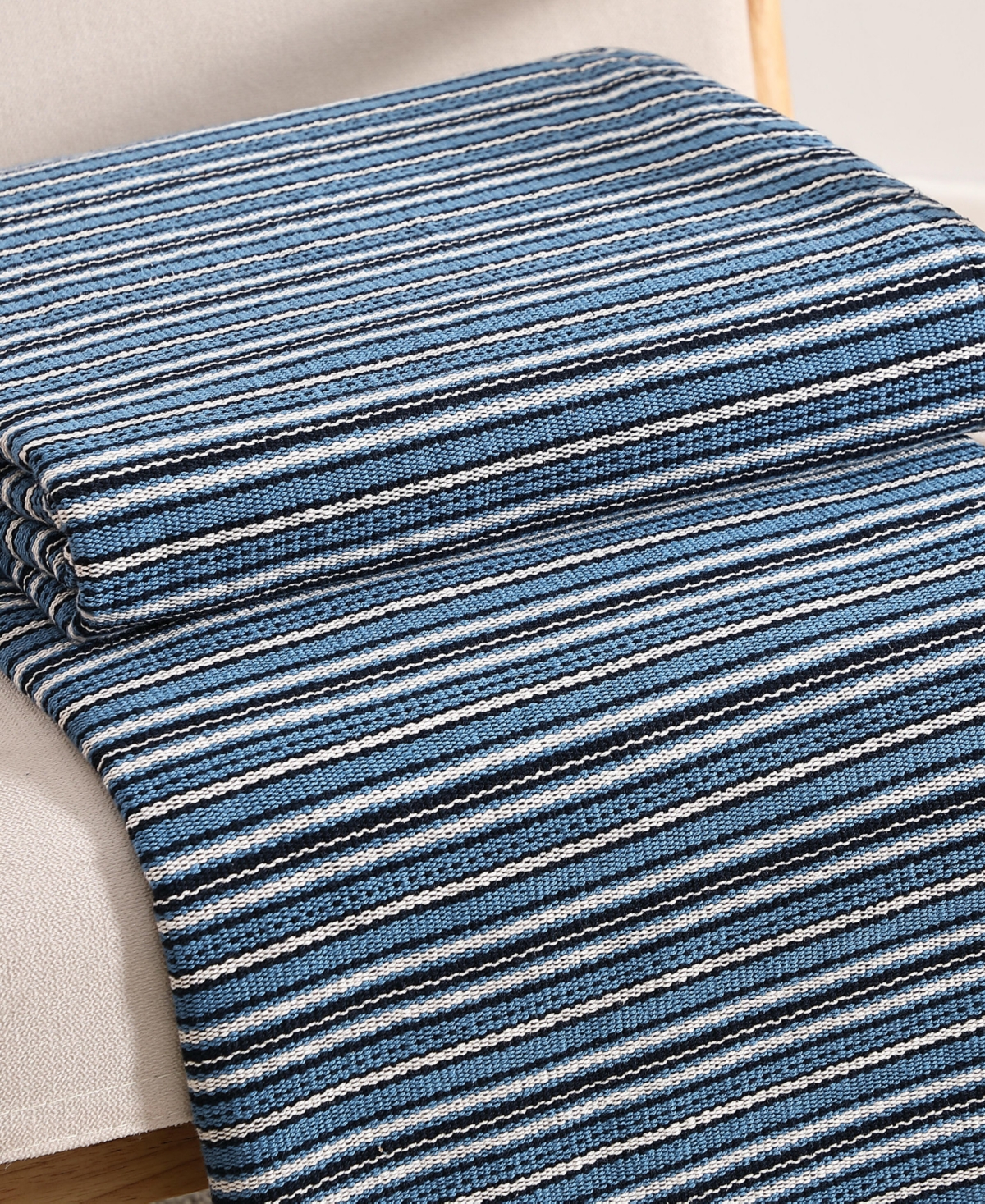 Tommy Hilfiger Nantucket Stripe Cotton Blanket, Twin