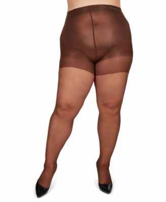 Plus Size Curvy Silky Sheer Control Top Pantyhose MM-2240	