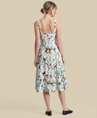 Women's Printed A-Line Midi Dress