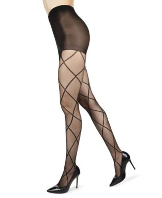 Women's Diamond Patterned Fashion Sheer Tights ME-107	