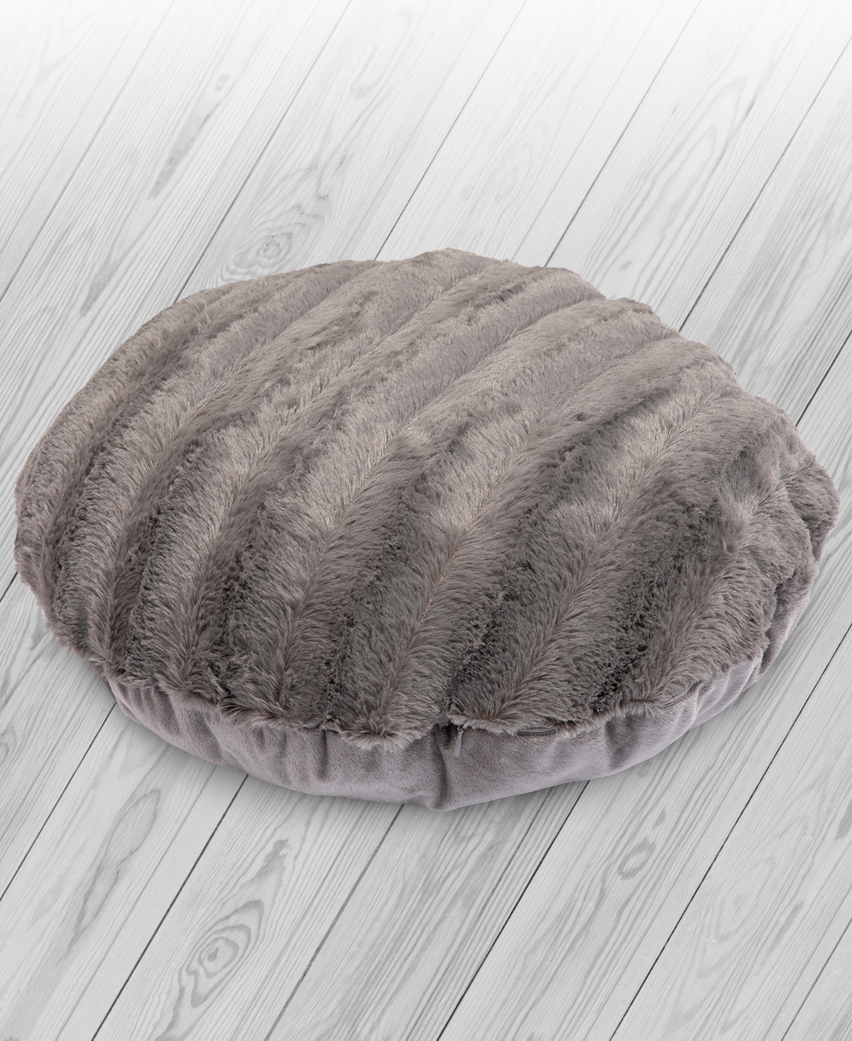 Cheer Collection Decorative Round Deccorative Pillow Set, 18" X 18" In Gray