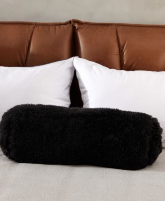 Shaggy Bolster Decorative Pillow Set, 8" x 24"